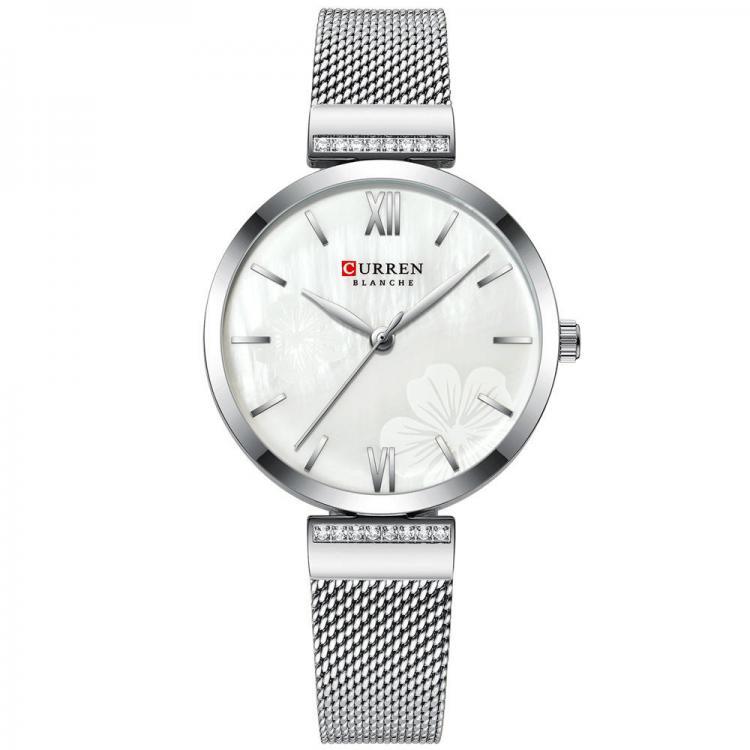 shopping שעונים לאישה CURREN 9067 Simple Design Ladies Wrist Watch Crystal Full Steel Band Quartz Watches