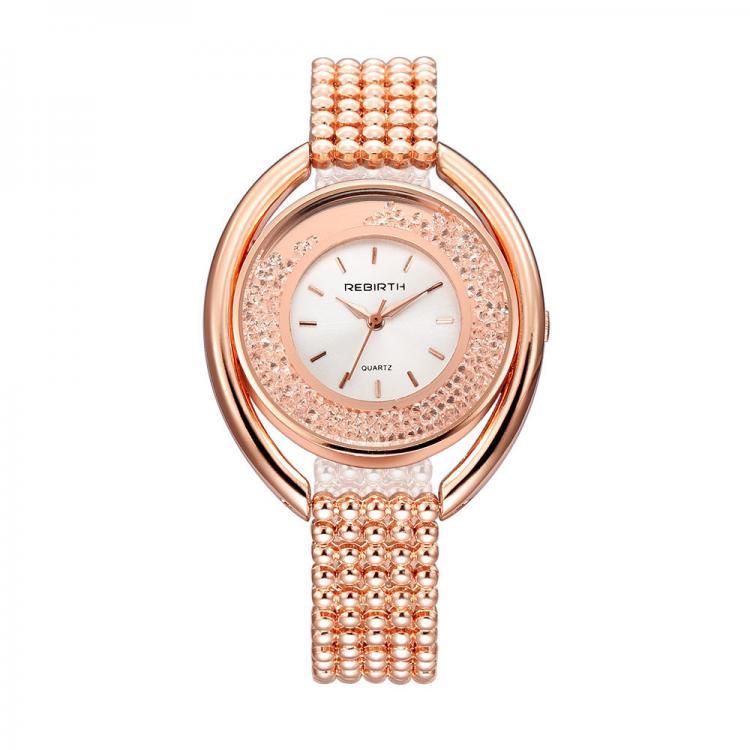 shopping שעונים לאישה REBIRTH RE079 Fashion Women Quartz Watch Ladies Luxury Diamond Steel Strap Bracelet Watch