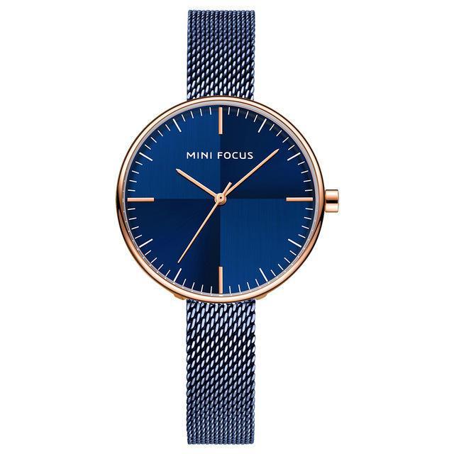 shopping שעונים לאישה MINI FOCUS MF0275L Ultra Thin Mesh Strap Analog Clock Waterproof Concise Women Quartz Watch Wristwatch