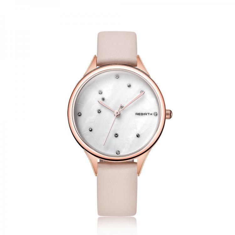 shopping שעונים לאישה REBIRTH RE086 Starry Sky Women Wrist Watch Rose Gold Case Quartz Watch