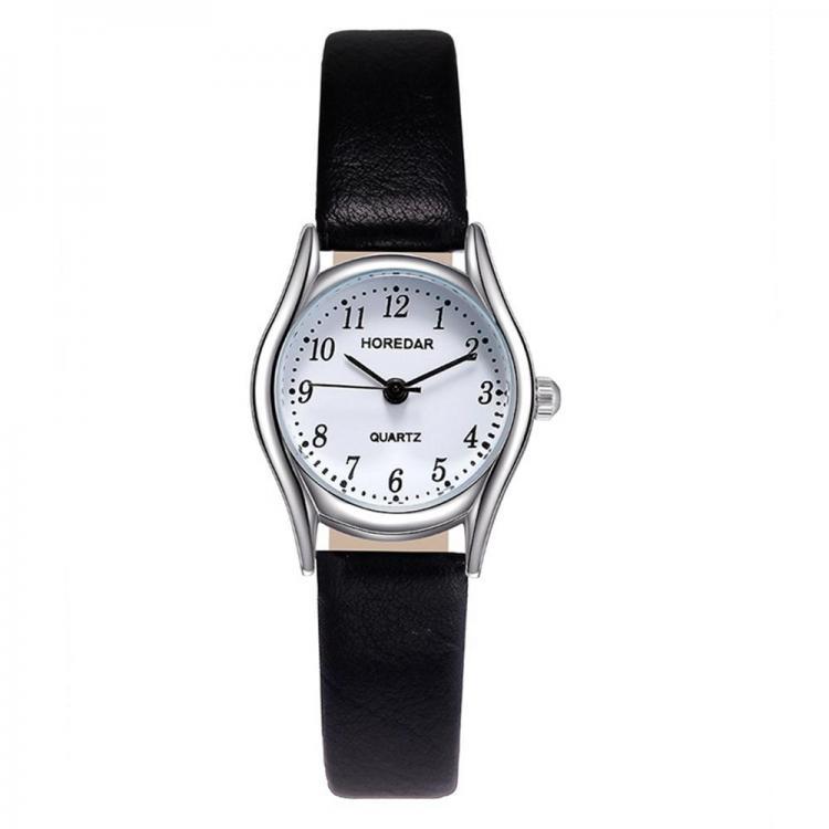 shopping שעונים לאישה HOREDAR 3079 Retro Style Women Wrist Watch Small Dial Leather Strap Quartz Watches