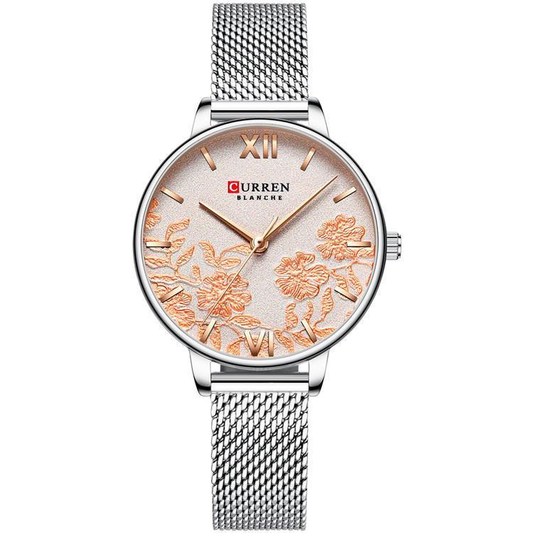 shopping שעונים לאישה CURREN 9065 Flower Show Fashionable Ladies Wrist Watch Waterproof Quartz Watches