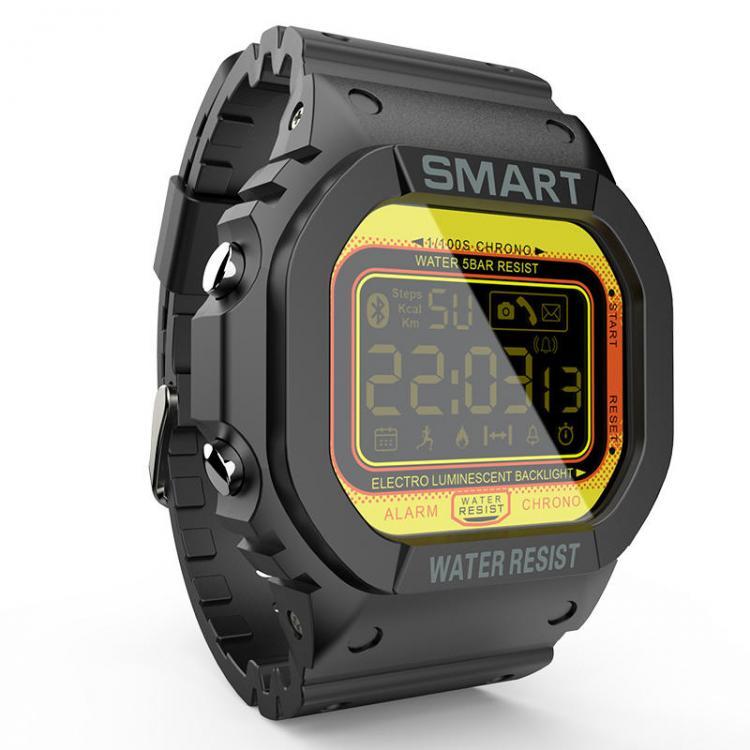 shopping שעוני ספורט LOKMAT MK22 1.21'' 5ATM Waterproof Smart Watch Calendar Altimeter Heart Rate Monitor Anti-lost Sport Fitness Bracelet