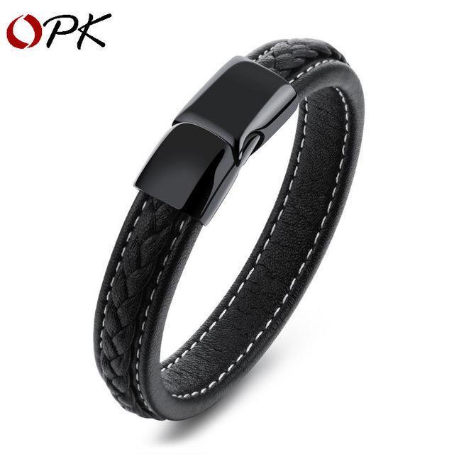 shopping תכשיטים לגבר Personality Simple And Versatile Casual Student Style Men's Leather Bracelet
