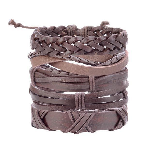 shopping תכשיטים לגבר Retro Punk Combination Multi-layer Trend Bracelet