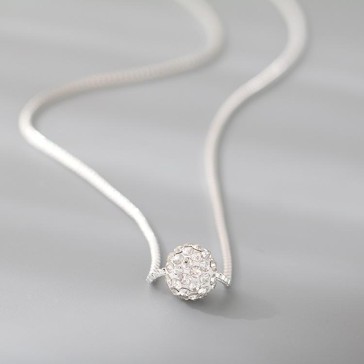 shopping תכשיטים לגבר Atmospheric Simple 8mm Diamond Ball Venetian Chain Necklace