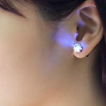 shopping תכשיטים לגבר Flashing Flower Led Earrings Ear Stud Perfect for Party Christmas Accessories