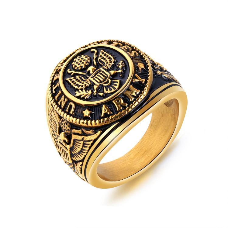 shopping תכשיטים לגבר Personality Retro Slab Eagle Titanium Steel Ring