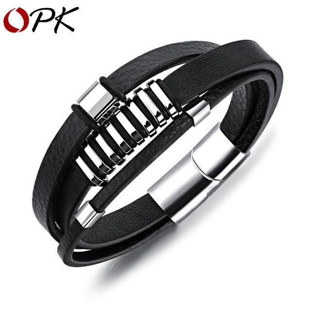 shopping תכשיטים לגבר Punk Personality Bracelet Men's Retro Leather Bracelet