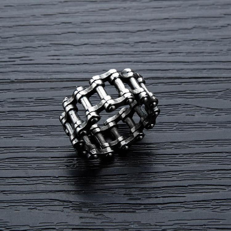 shopping תכשיטים לגבר Personality Bicycle Chain Ring Motorcycle Chain Titanium  Steel  Ring