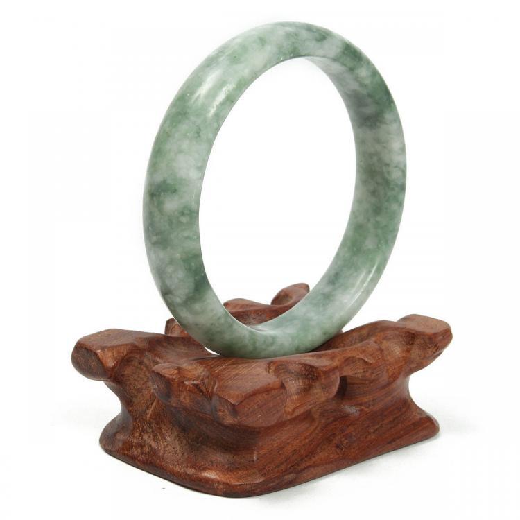 shopping תכשיטים לאישה Chinese Green Jade Gemstone Bangle Bracelet Jewelry