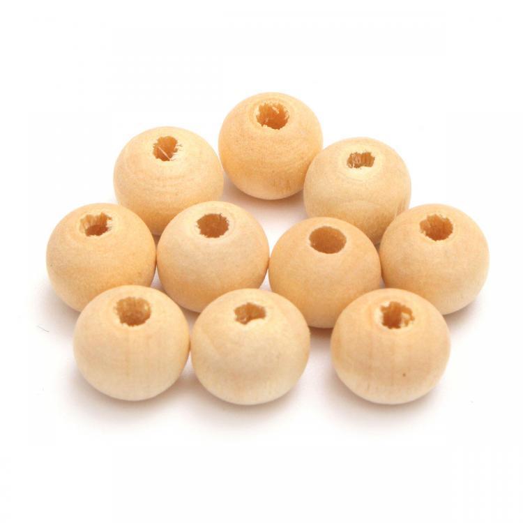 shopping ציוד לבניית תכשיטים 10pcs 6mm Natural Pure Wood Beads DIY Jewelry Findings