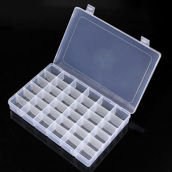 shopping ציוד לבניית תכשיטים 10/15/24/36 Grid Adjustable Bead Organizer Jewelry Box Storage Case