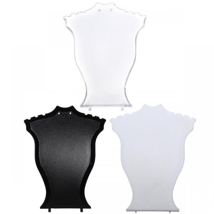 shopping ציוד לבניית תכשיטים Bust Chain Necklace Earrings Jewelry Display Holder Stand Showcase