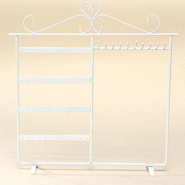 shopping ציוד לבניית תכשיטים 10 Hooks 48 Holes Earrings Necklace Jewelry Display Rack Holder Stand