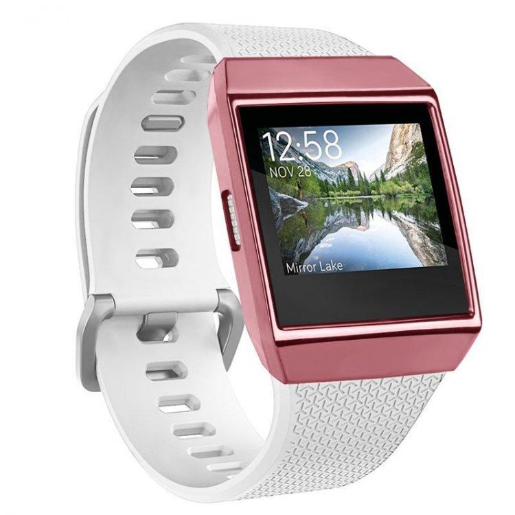 shopping ציוד לשעונים Silicone Rubber Frame Skin Cover Protective Case For Fitbit Ionic Smart Watch