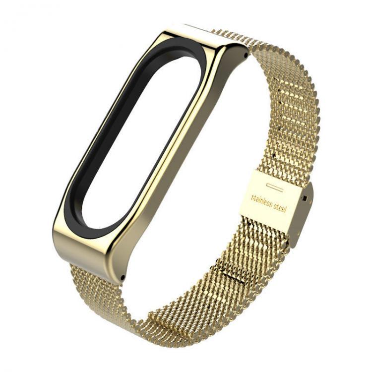 shopping ציוד לשעונים Luxury Milanese Stainless Steel Watch Band Strap Replacement for Xiaomi Miband 3