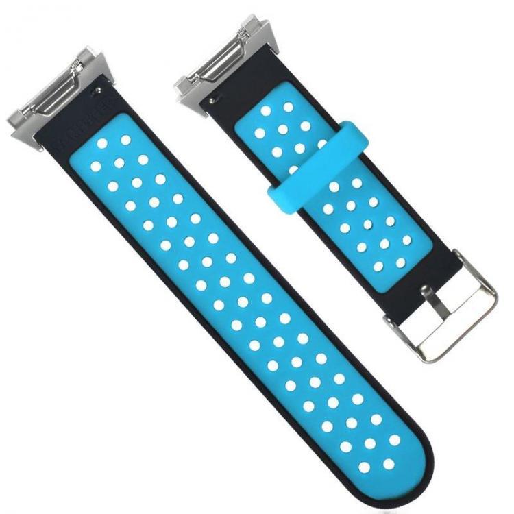 shopping ציוד לשעונים 22mm Replacement Breathable Round Hole Silicone Watch Strap For FITBIT IOINIC