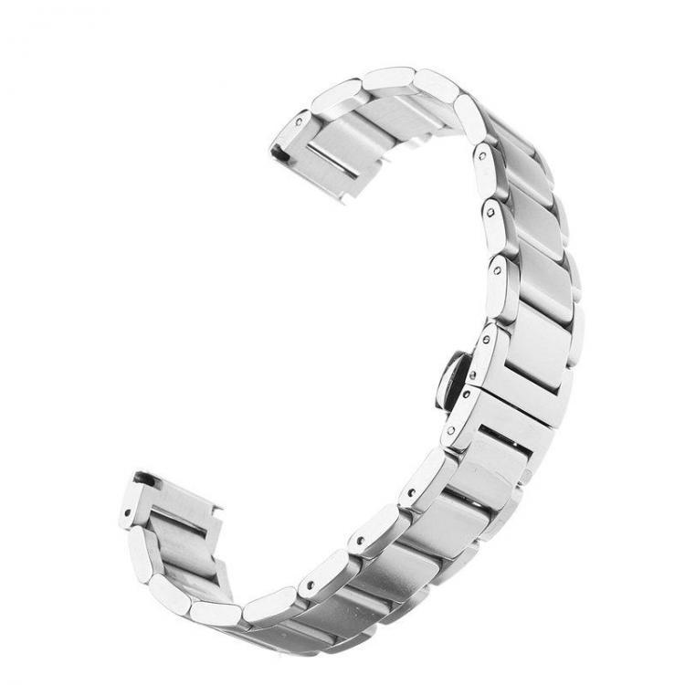 shopping ציוד לשעונים 20/24mm 304 Stainless Steel Bracelet Watch Band Strap Double Clasp Solid Link