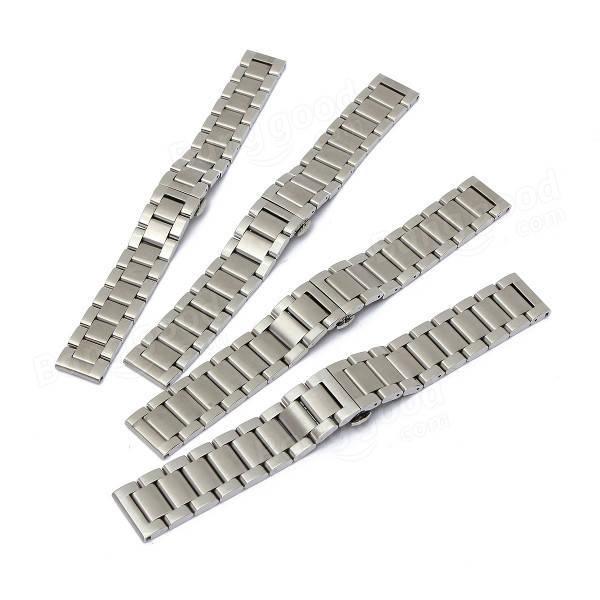 shopping ציוד לשעונים 18/20/21/22mm Stainless Steel Silver Color 3 Beads Watch Band