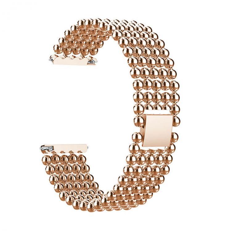 shopping ציוד לשעונים 22mm Five Beads Alloy Wristbands Fashion Watch Band Replacement For Fitbit Versa