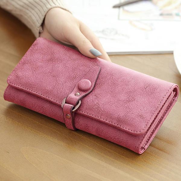 shopping תיקי נשים Women Hasp Long Wallets Retro 3 Folded Purse Card Holder Coin Bags 5.5'' Phone Bags For Iphone 7P