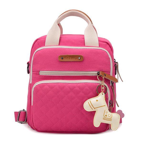 shopping תיקי נשים Women Vintage Canvas Handbag Casual Backpack Cute Horse Shoulder Bags