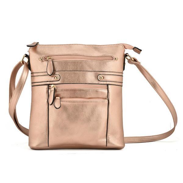 shopping תיקי נשים Women Multilayer Zipper Pockets Messenger Bags Casual Shoulder Bags Crossbody Bags