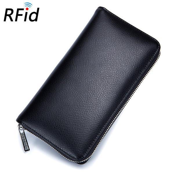 shopping תיקי נשים RFID Antimagnetic Genuine Leather 36 Card Slots Card Holder Long Wallet Purse For Women Men
