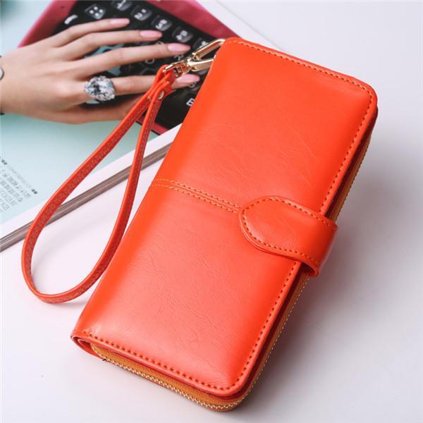 shopping תיקי נשים Vintage Women Men Leather Long Wallet Card Holder Clutch Purse Handbag Phone