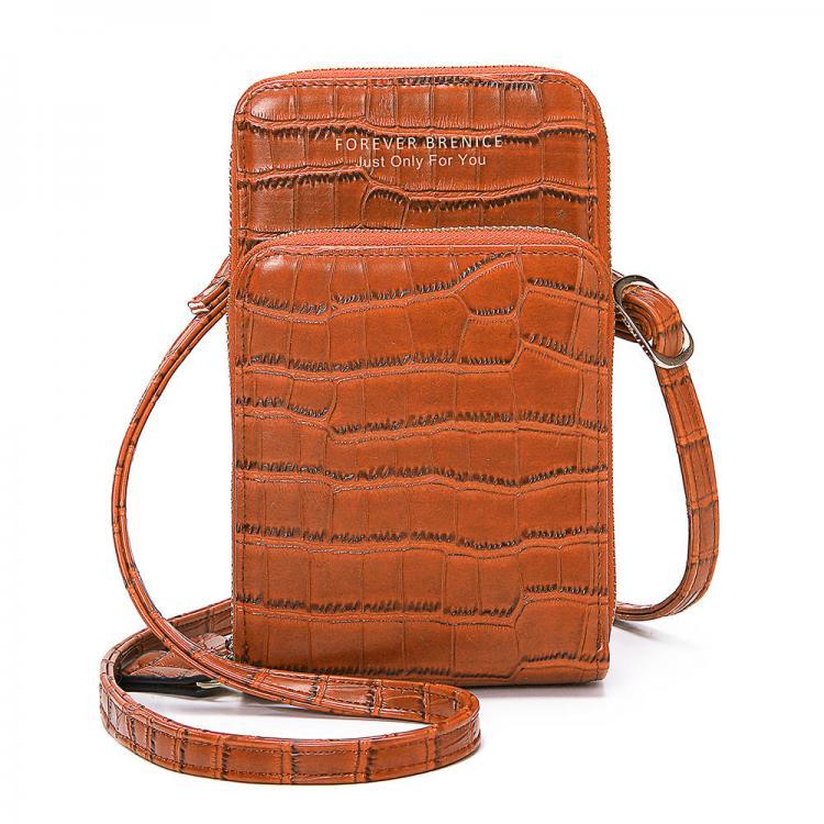 shopping תיקי נשים Brenice Women Crocodile Pattern Multi-Card Slots Bag Phone Bag Crossbody Bag