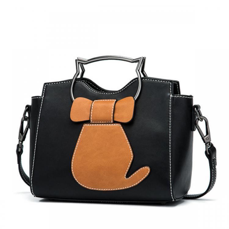 shopping תיקי נשים Women Cute Cat Pattern Handbag Large Capacity Leisure Shoulder Bags