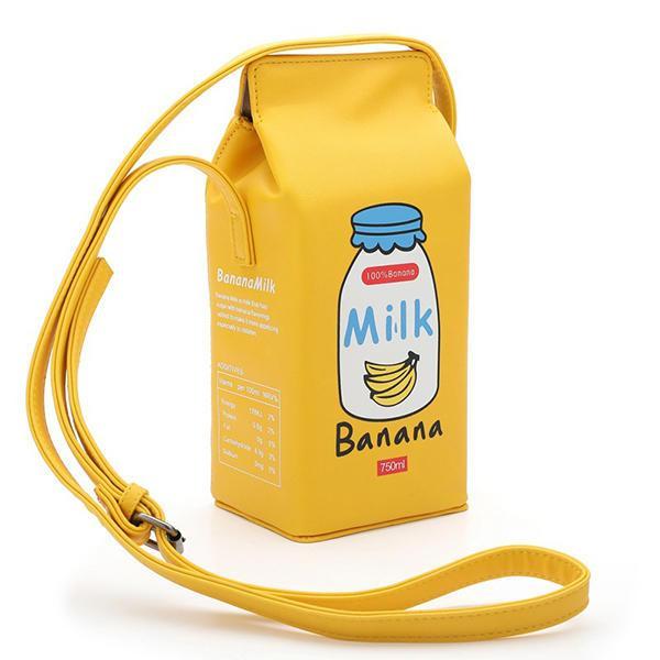 shopping תיקי נשים Women Fashion Cute Milk Box Crossbody Bag Casual Phone Bag