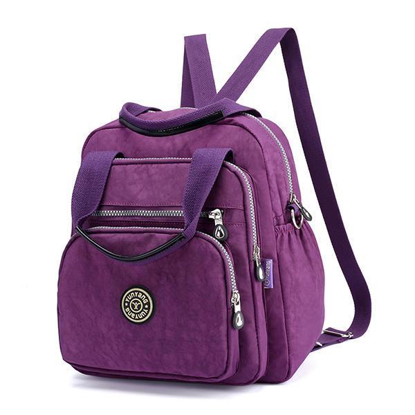 shopping תיקי נשים Women Lady Nylon Elegant Stylish Multipurpose Backpack Travel Shoulder Bag