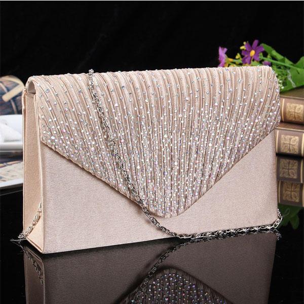 shopping תיקי נשים Women  Evening Bridal Wallet Envelope Flash Diamond Clutch Portable Shoulder Bag Crossbody Bag