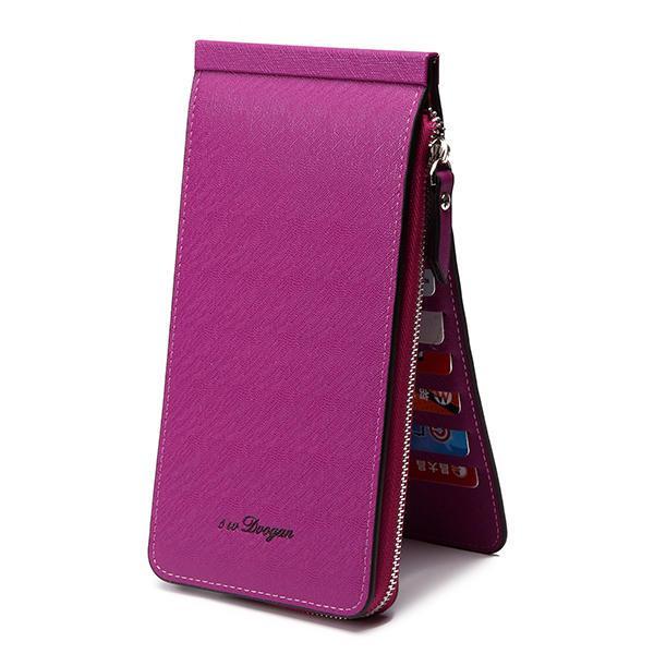 shopping תיקי נשים Women Men 26 Multi Card Holder Ultra Thin PU Leather Zipper Business Card Case 5.5'' Phone Bags