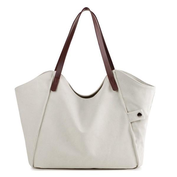 shopping תיקי נשים Women Durable Thicker Canvas Handbag Light Casual Large Capacity Shoulder Bag