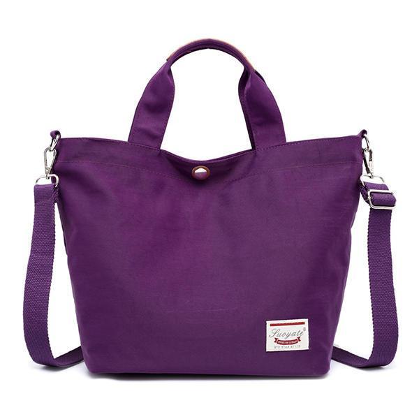 shopping תיקי נשים Women Canvas Tote Bag Solid Handbag Large Capacity Leisure Crossbody Bag