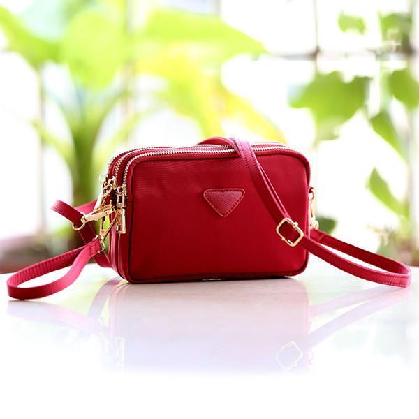 shopping תיקי נשים Women Water Resistant Multi-slot Clutch Bags Nylon Solid Mini Crossbody Bag