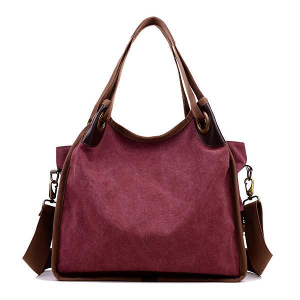 shopping תיקי נשים Women Vintage Canvas Tote Bags Ladies Casual Shoulder Bags Crossbody Bags Capacity Shopping Bags