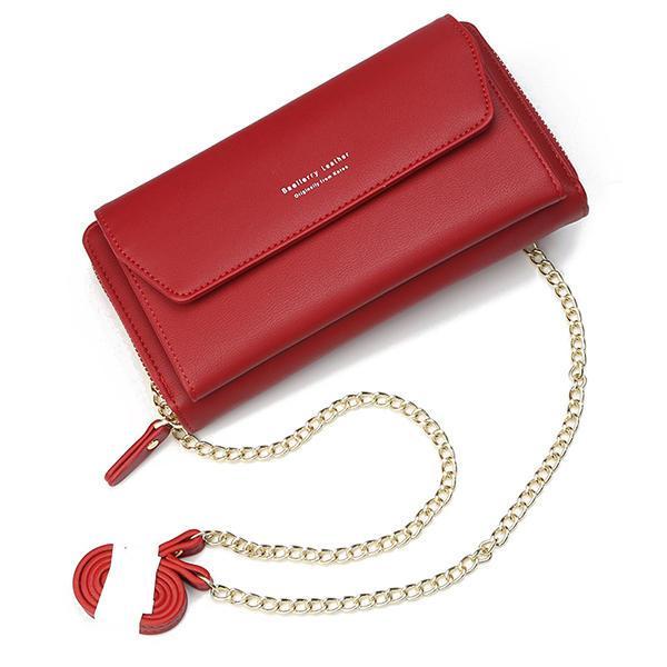 shopping תיקי נשים Cell Phone Pocket Portable Girls Purse Large Capacity Card Holder Female Chain Wallet
