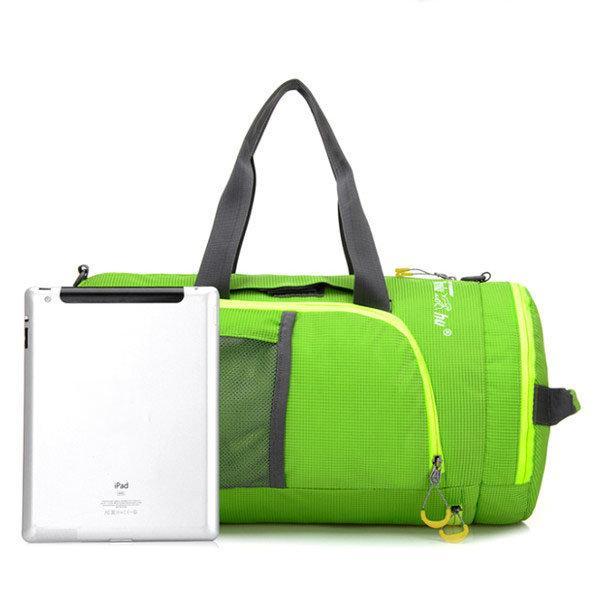 shopping תיקי גברים Men Women Waterproof Cylindrical Bag Collapsible Shoulder Bag Backpack
