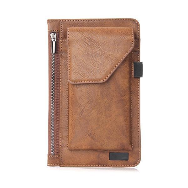 shopping תיקי גברים 6.3 inch Battery Charger Phone Bag Double Layer Vintage PU Leather Waist Bag For Men