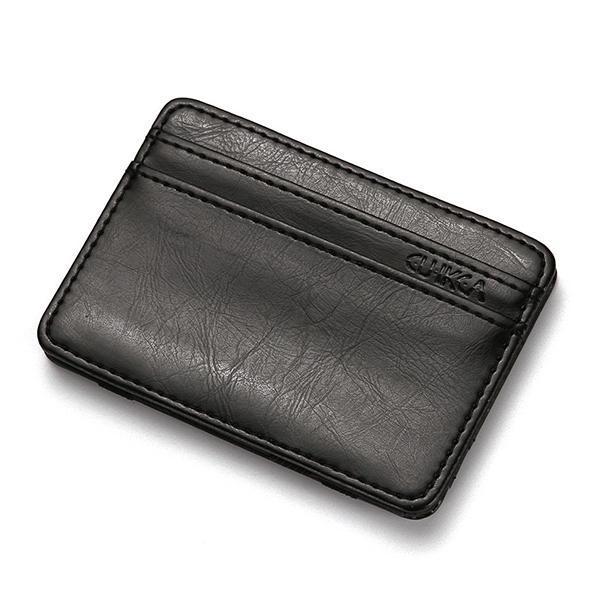 shopping תיקי גברים PU Money Card Clip Magic Wallet Casual Clutch Bus Card Bag