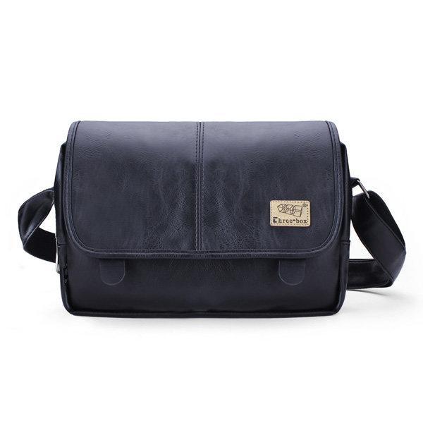 shopping תיקי גברים Mens Fashion Soft Artificial Leather Messenger Travel Shoulder Bag