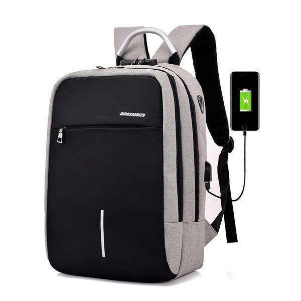 shopping תיקי גברים Travel Laptop Backpack Anti Theft Bag with Combination Lock &amp; USB Charging Port
