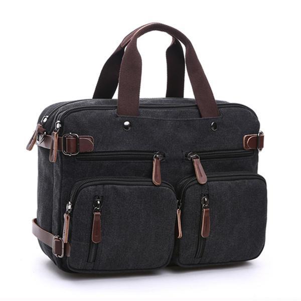 shopping תיקי גברים Ekphero&reg; Men 3-convertible Handbag Vintage Crossbody Shoulder Bag Travel Backpack