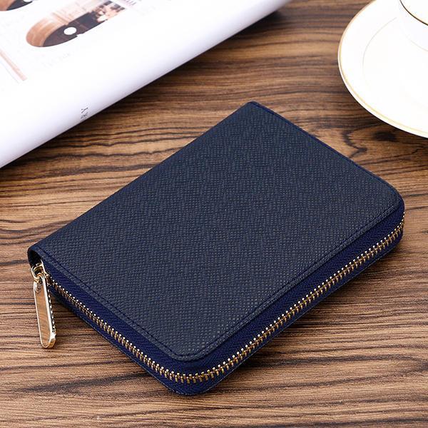 shopping תיקי גברים 18 Card Slots Men's Zipper Short Wallet Card Holder with RFID Blocking Technology