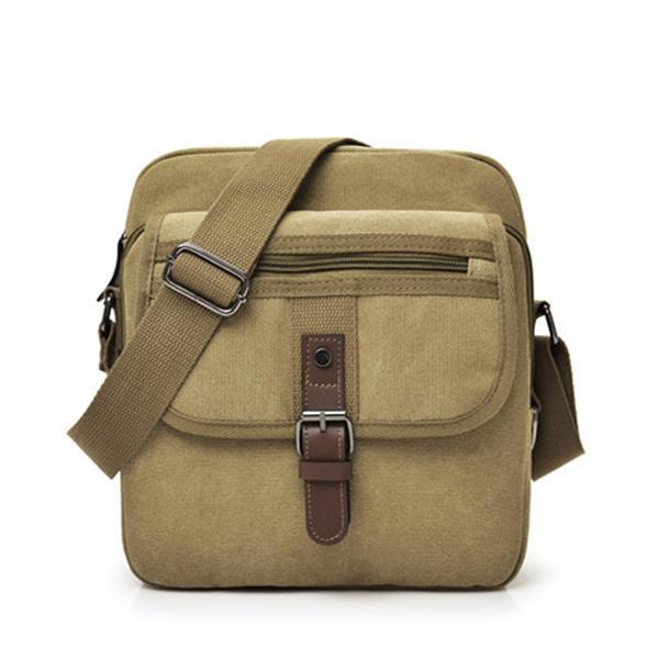 shopping תיקי גברים Men Canvas Multifunctional Vintage Crossbody Bag Shoulder Bag  Casual Business Travel Pack