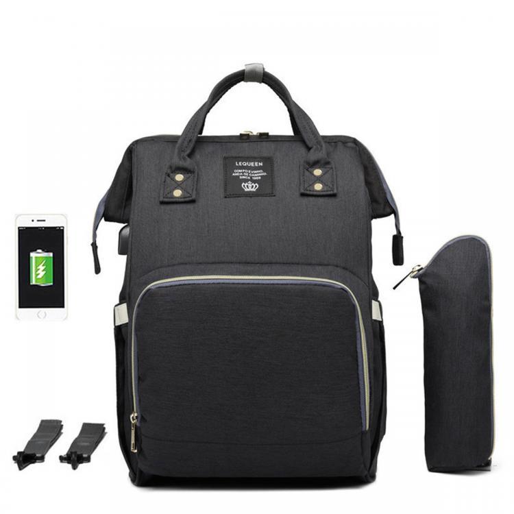 shopping ילקוטים ותיקי בית ספר Waterproof Baby Nappy Diapers Bags Tote Mummy Travel USB Port Backpack